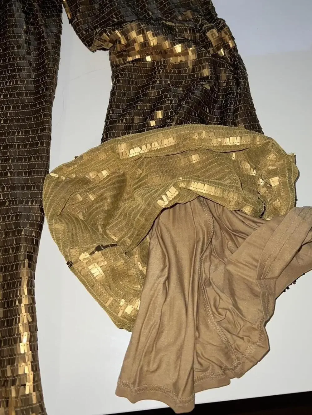 Free People Women's Gold Trousers - Picture 7 of 7